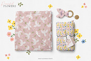 Peaceful Flower clipart & pattern, a Pattern Graphic by Cozy pattern shop (Thumbnail 8 of 9)