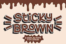 Sticky Brown - Layered Fun Font