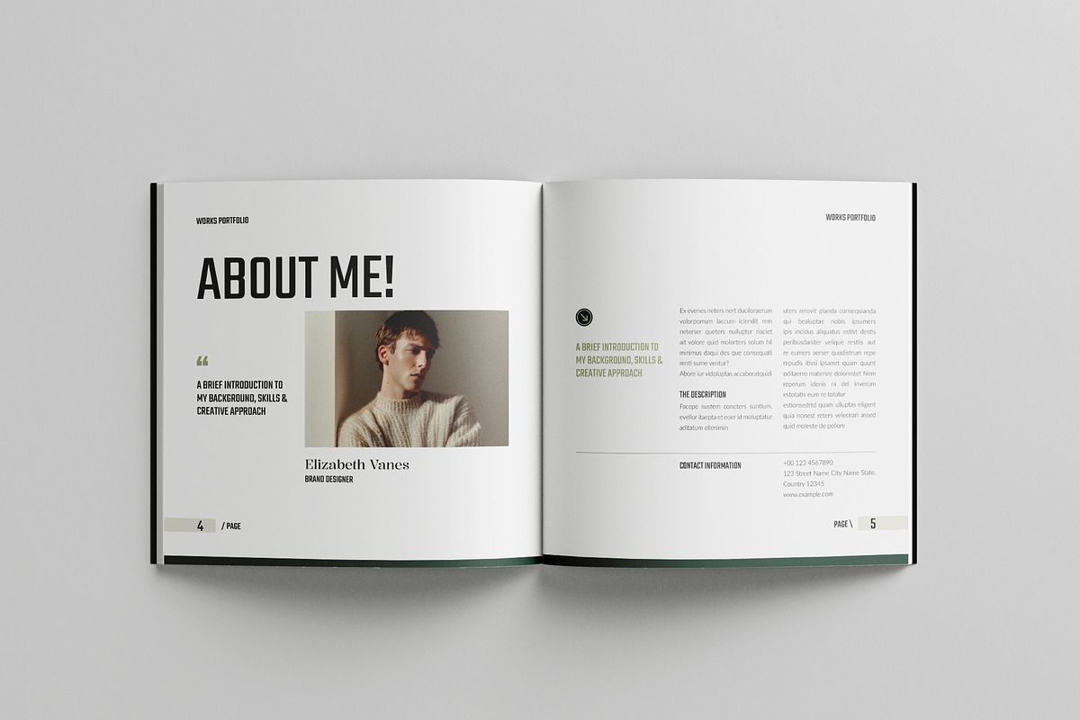 Works | Square Portfolio Template, a Brochure Template by Spark_Creative (Photo 4 of 15)