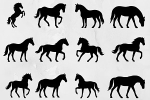 Horse Silhouette SVG, an Animal Illustration by newminddesign