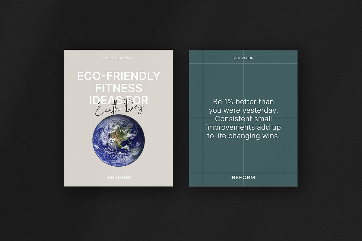 REFORM / Fitness Social Media Kit, a Social Media Template by Studio Dara (Photo 2 of 15)