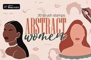 Abstract Women Portrait brushes, a Brush Add-On by Brushed Rose (Thumbnail 1 of 3)