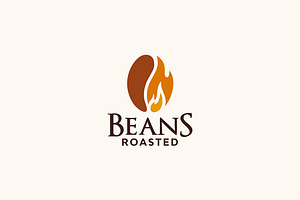 Coffee Beans Roasted Logo Design