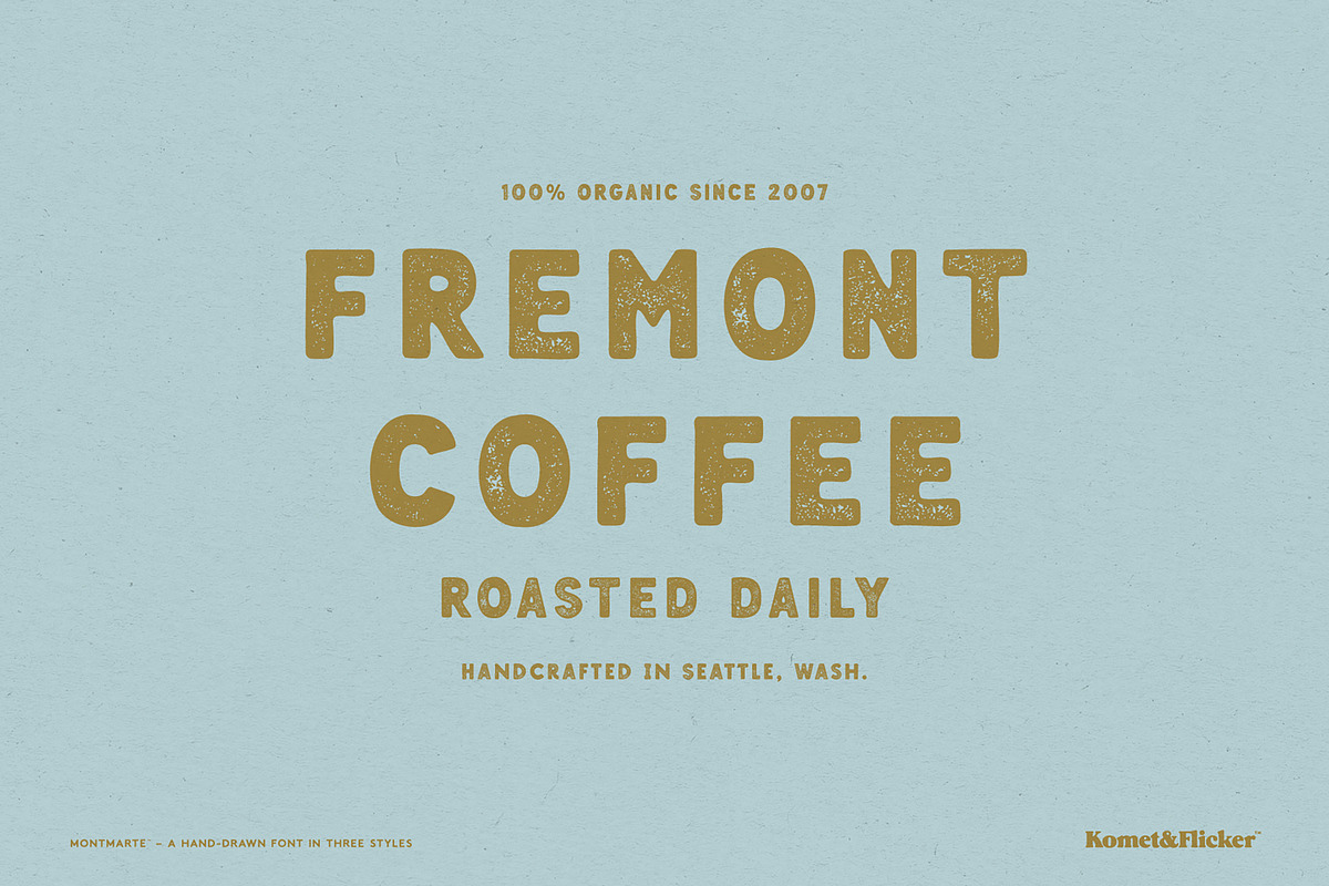 Montmartre - A Hand-drawn Font, a Sans Serif Font by Komet & Flicker (Photo 4 of 12)
