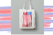 American Flag Watercolor Collection, an Illustration by One and Only Paper (Thumbnail 5 of 7)