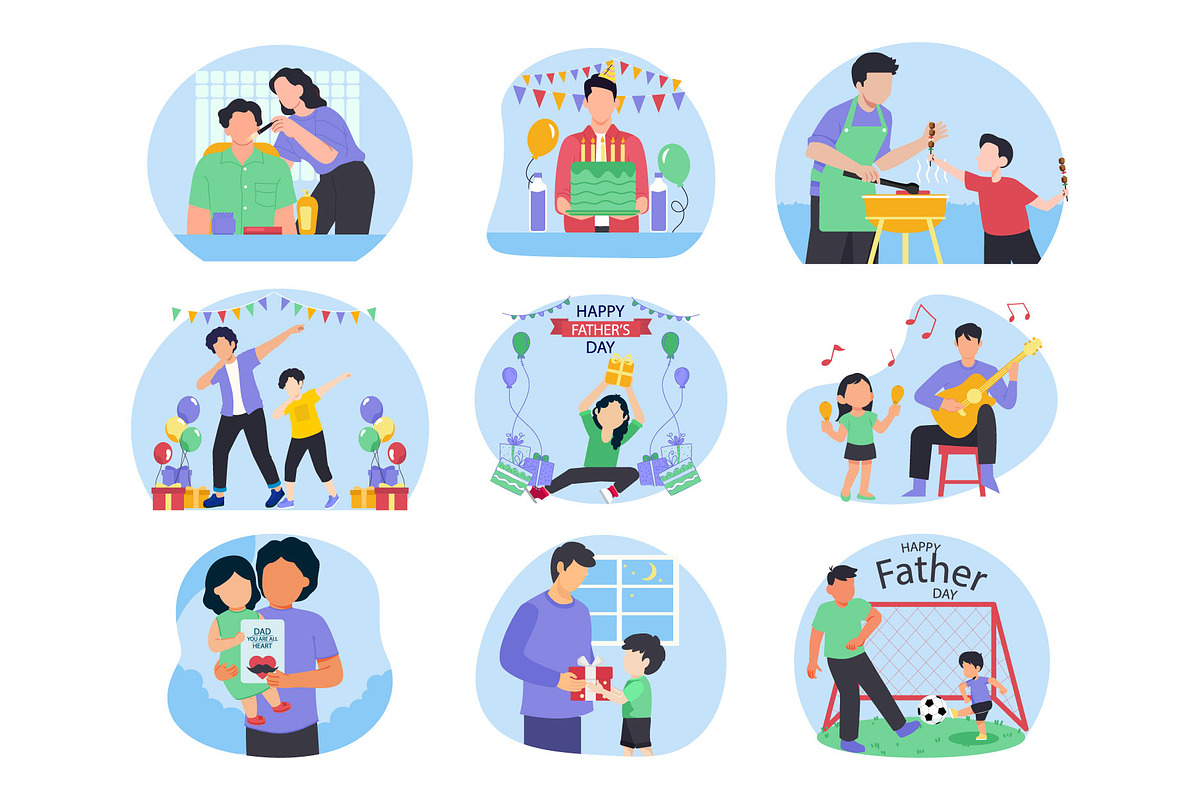 Father’s Day Vector Illustration, an Illustration by Vector Portal (Photo 6 of 7)