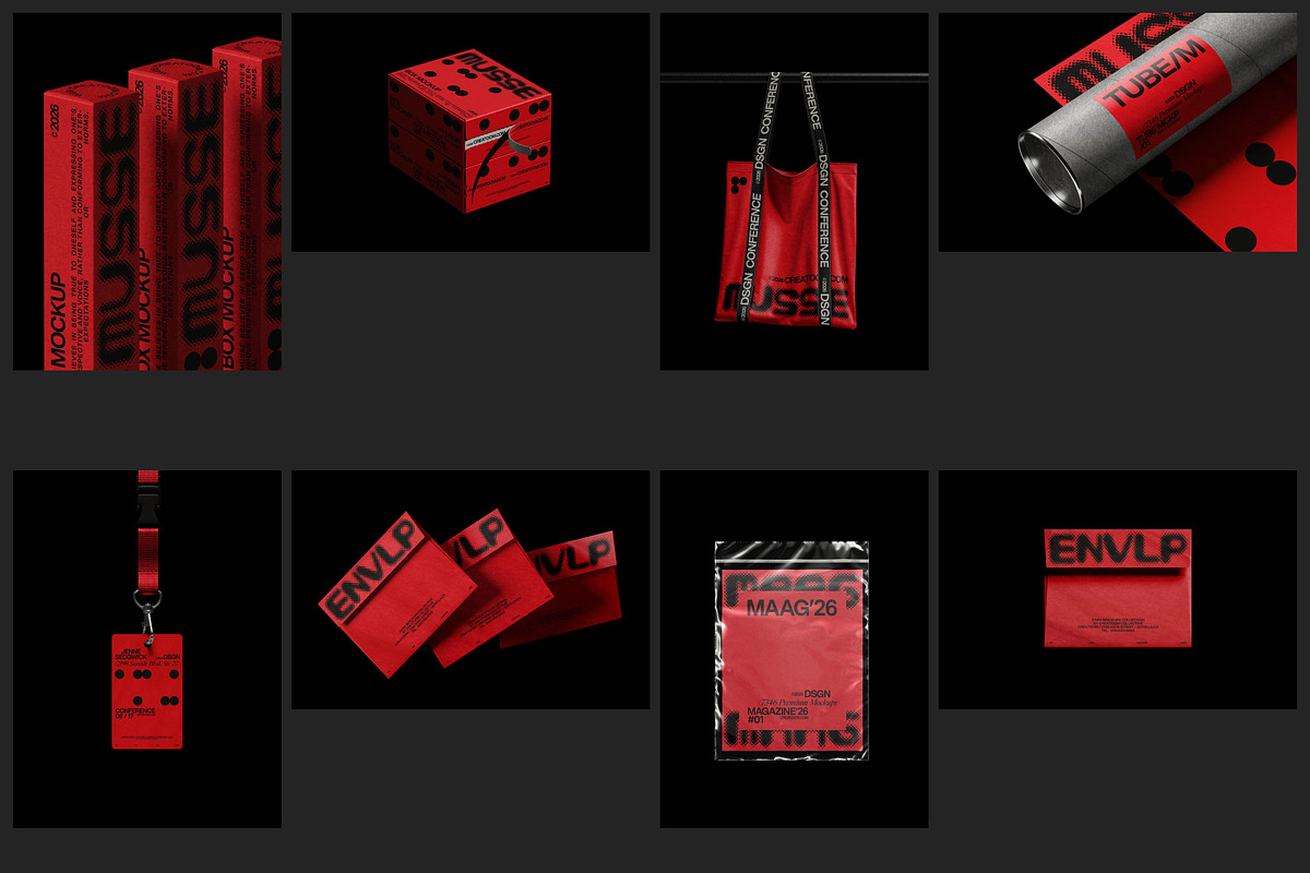 Musse - Dark branding mockups, a Product Mockup by Creatoom (Photo 12 of 12)