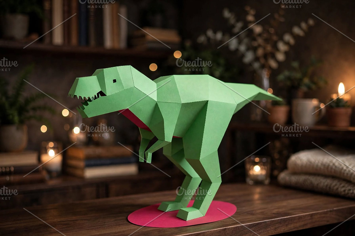 Dinosaur sculpture - 3d papercraft, a Card Template by PAPER amaze (Photo 4 of 4)
