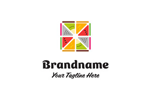 Multiple Square Fruit Juice Logo, a Branding & Logo Template by Pray Art Design Studio