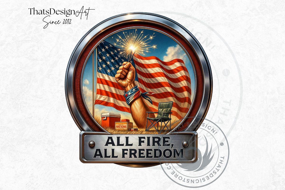 Fourth of July party Slogans PNG V1, a Seasonal Illustration by ThatsDesignArt (Photo 4 of 10)