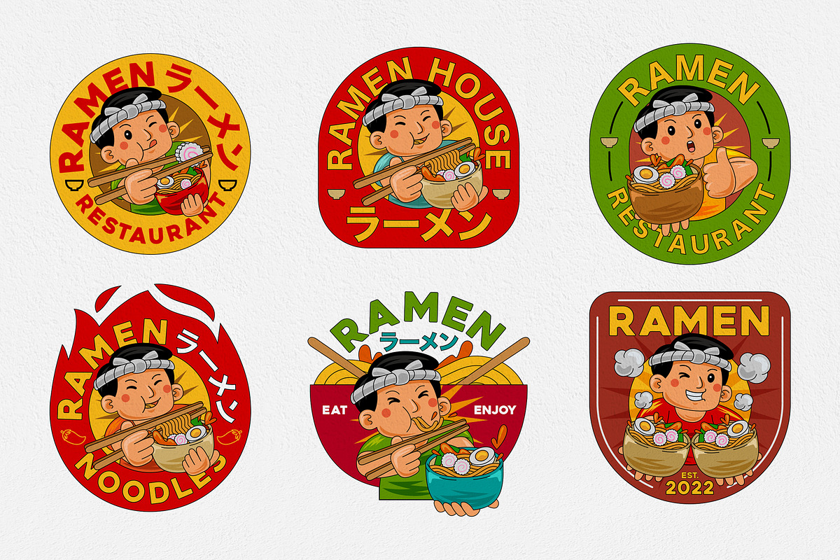 Ramen Restaurant Logo Template, a Branding & Logo Template by MEDZ (Photo 1 of 2)