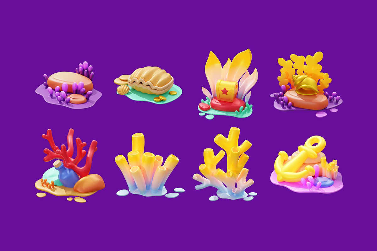 Ocean Object 3D Illustration, an Object Illustration by graphicook (Photo 3 of 3)