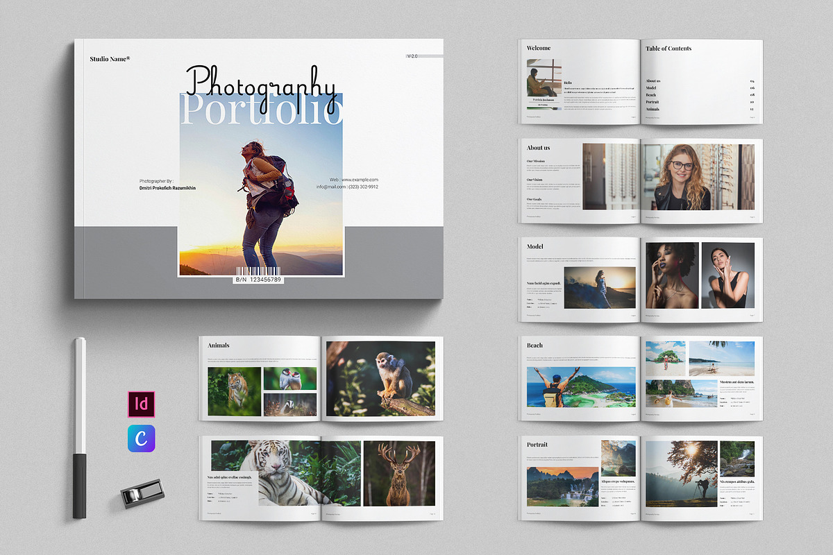 Photography Portfolio Landscape, a Brochure Template by E-Type (Photo 1 of 7)