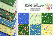 Wildflower Seamless Patterns, an Illustration by OlDm_Shop (Thumbnail 1 of 10)