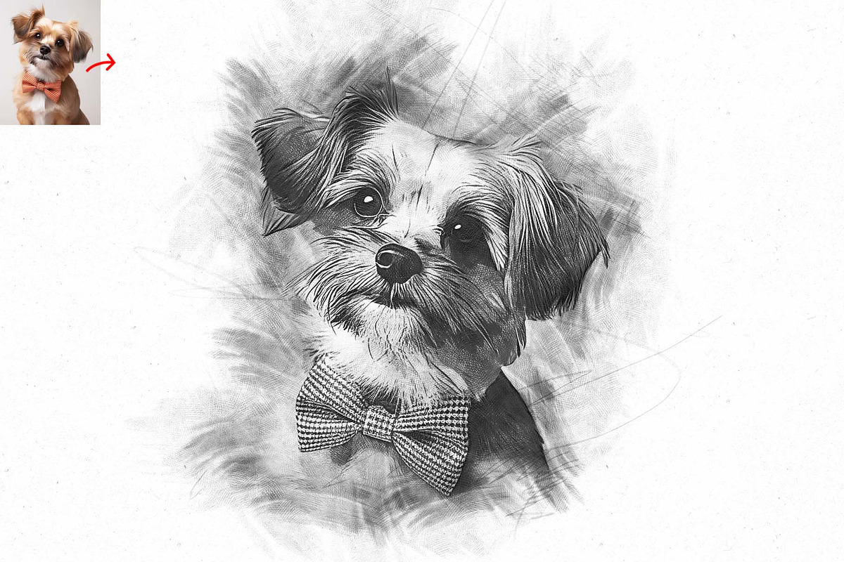 Sketch Drawing Photoshop Action, an Action Add-On by MRI STUDIO (Photo 9 of 12)