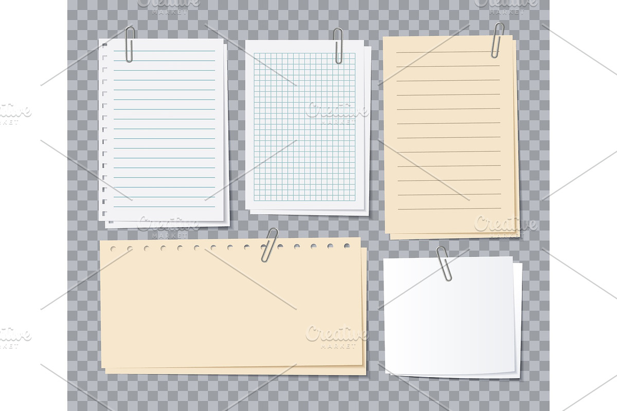 Note papers sheets. Different, a Background Graphic by Valerie Bodnar