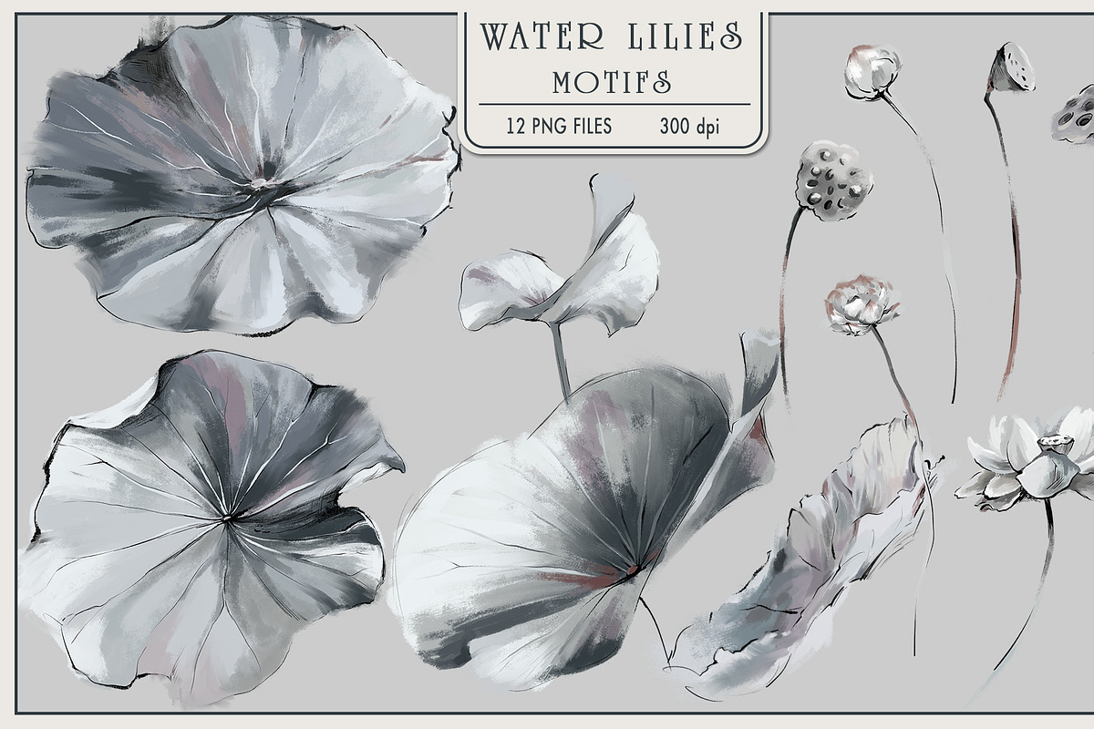 Fresco collection WATER LILIES, a Wallpaper Graphic by Natalia0307 (Photo 4 of 18)