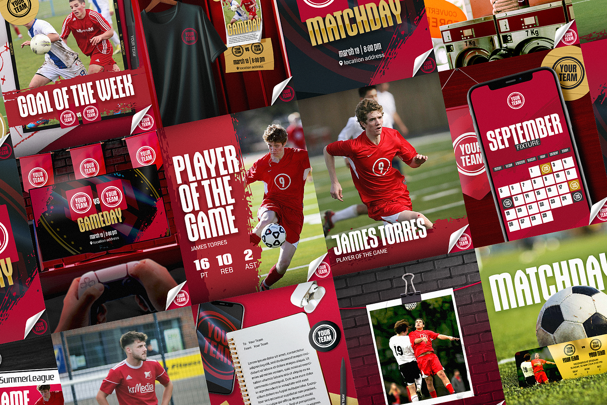 23 Sports Social Media Template, a Social Media Template by Creathift (Photo 6 of 7)