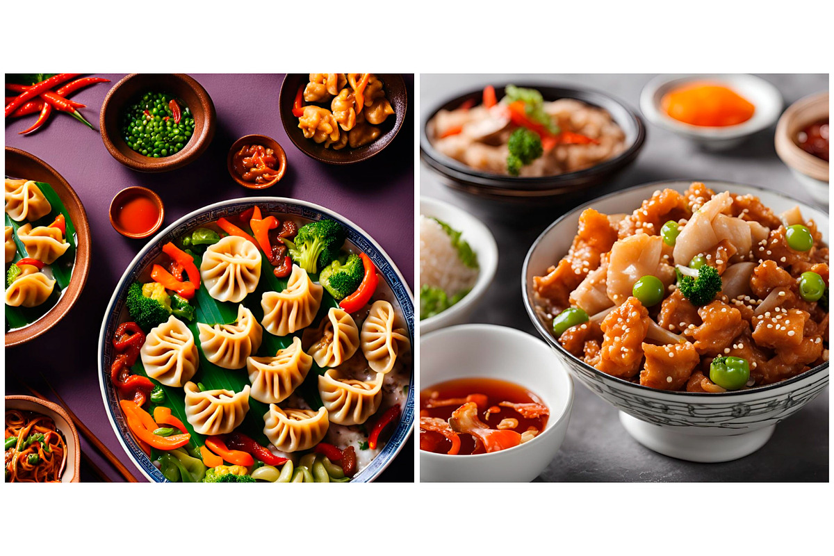 SET Dumplings on Plate Jiaozi, a Background Graphic by IrySha (Photo 3 of 6)