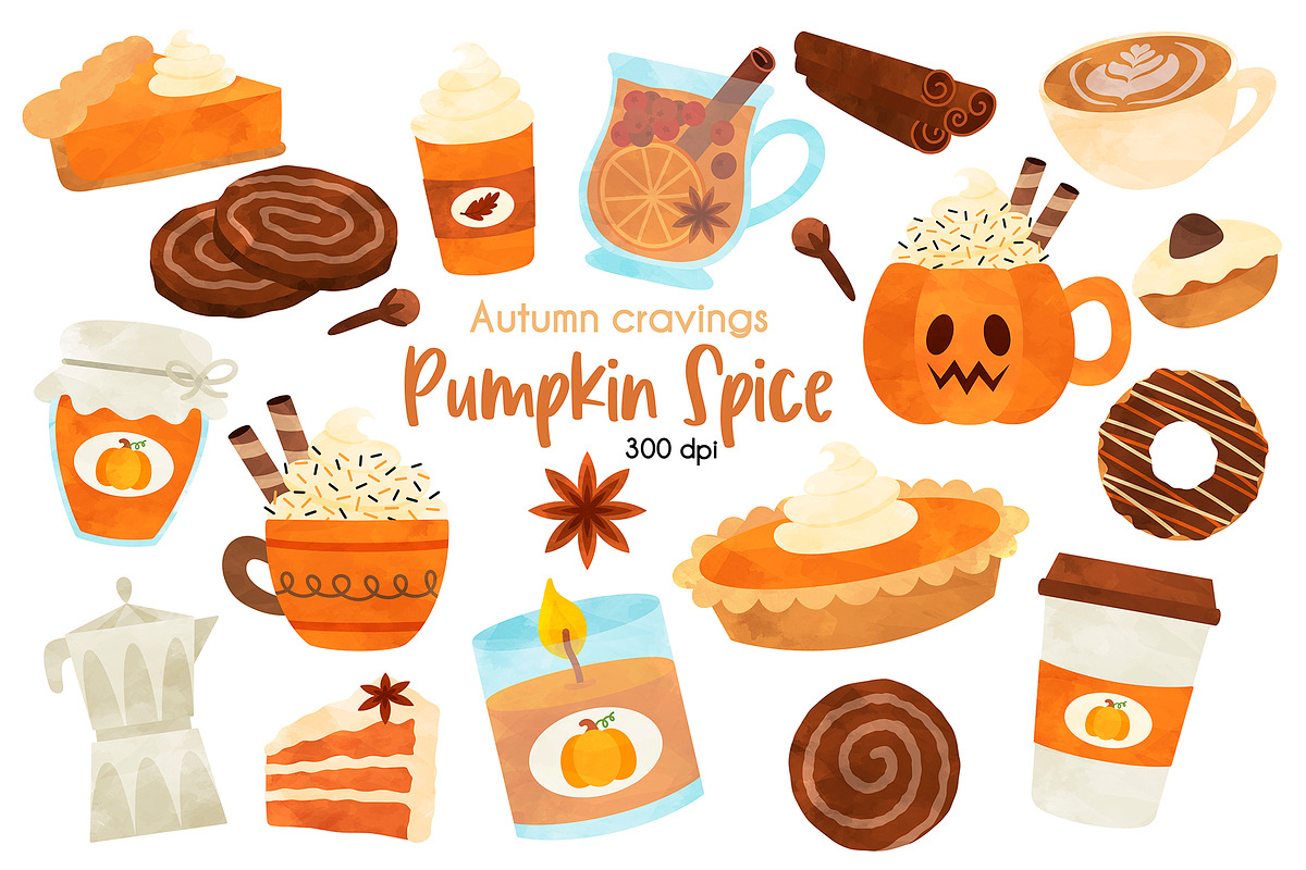 Pumpkin Spice clipart, Pumpkin Pie, a Graphic by SugarPickle Clip Art (Photo 1 of 2)
