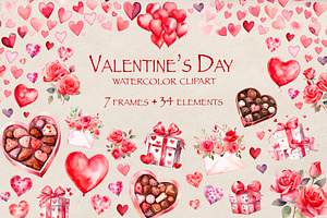 Valentine's day clipart and frames