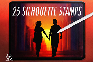 25 Silhouette Stamps For Procreate