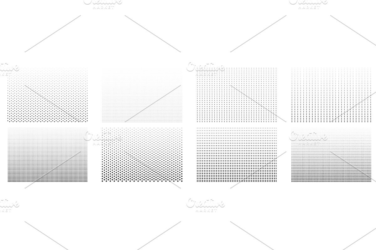 Halftone Backgrounds, an Illustration by Vector Creator