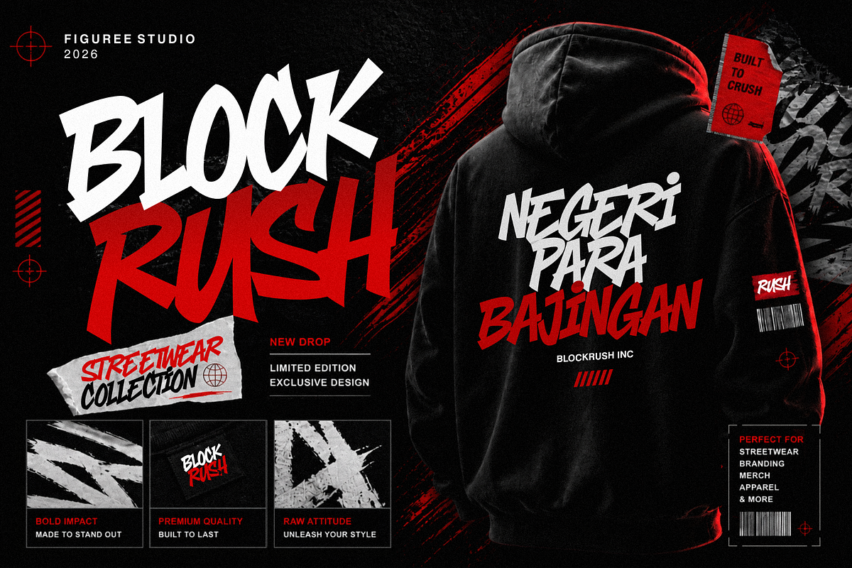 Black Crush – Aggressive Font, a Font by figuree studio (Photo 6 of 10)