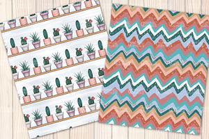 Boho Beach Seamless Pattern Bundle