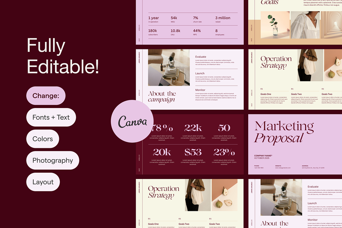 Canva Business Proposal Template, a Templates & Theme by BrytnStudio (Photo 3 of 6)
