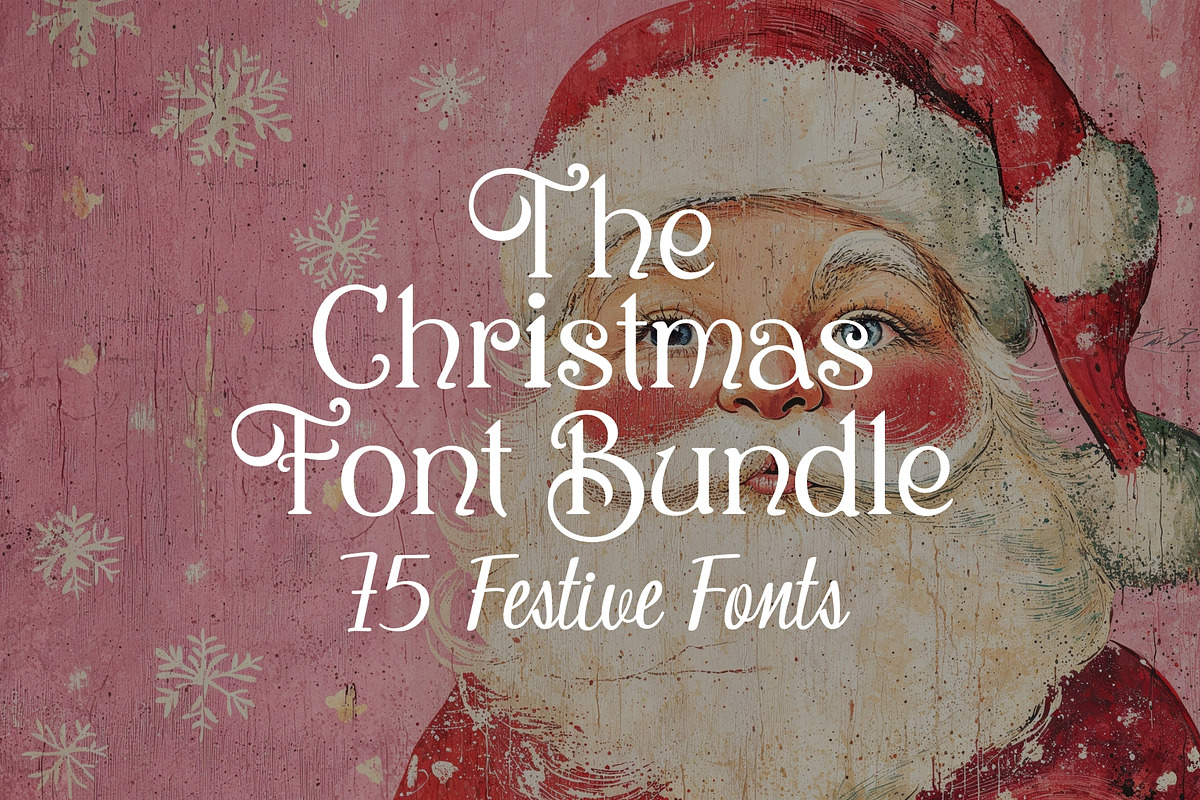 The Christmas Font Bundle (75 Fonts), a Sans Serif Font by HipFonts (Photo 1 of 11)