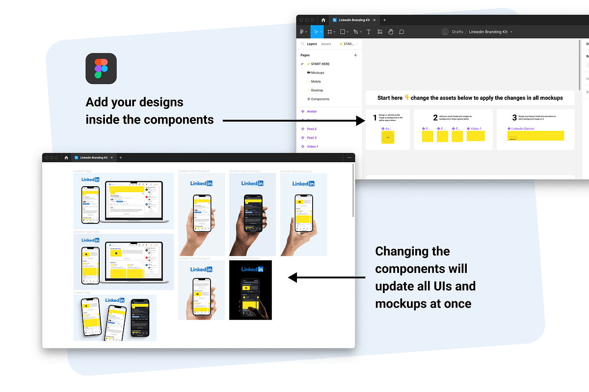 Linkedin Branding Kit | PSD | Figma, a Social Media Template by Vitor Heinzen (Photo 7 of 7)