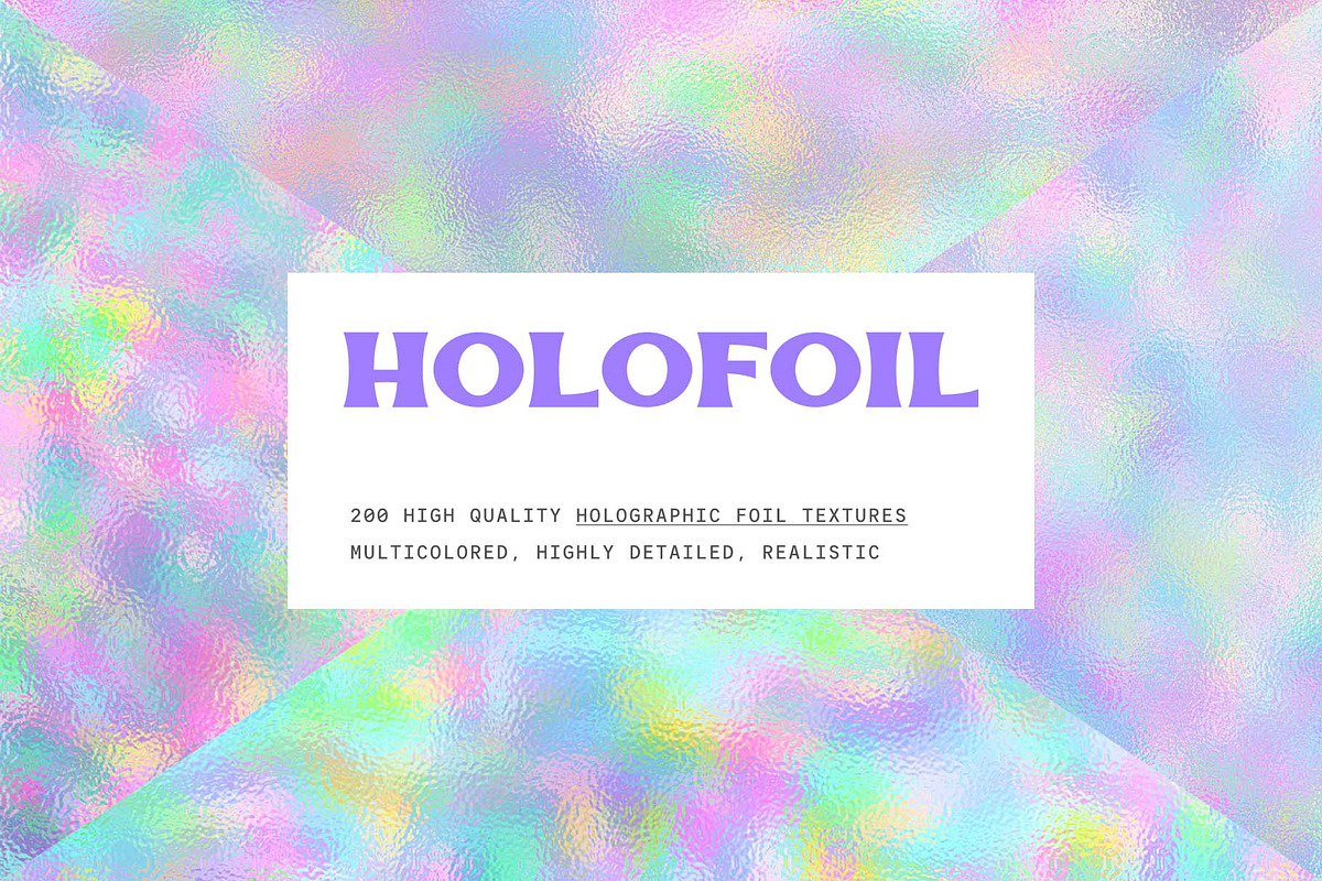 200 Holographic Foil Textures, a Texture Graphic by Pulpixel Design (Photo 1 of 18)