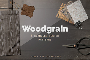 Woodgrain Seamless Vector Patterns