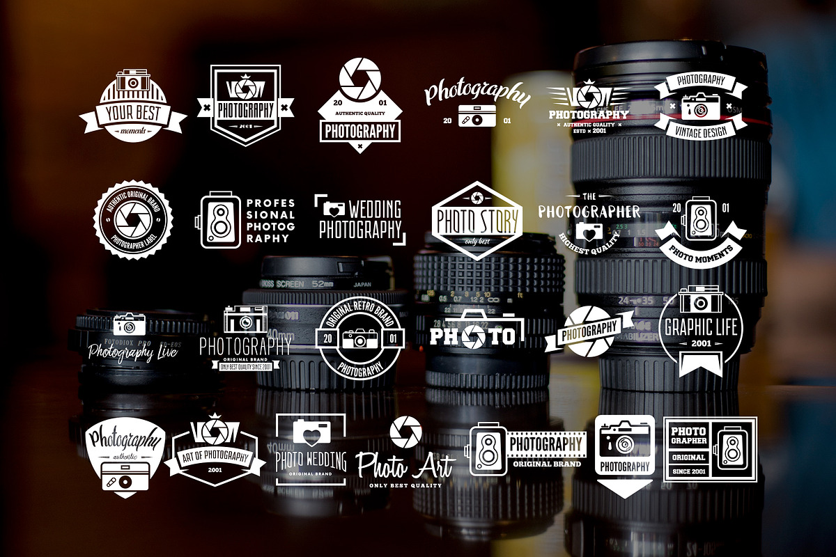 Set of Photography Logo and Badges, a Branding & Logo Template by Lustra Frisk (Photo 3 of 3)