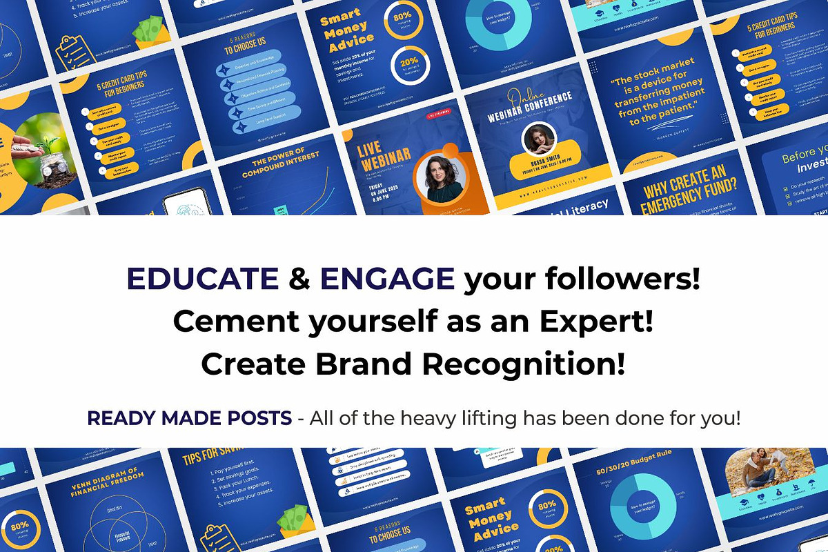 Finance Coach templates Canva, a Social Media Template by Aks-Designs (Photo 3 of 8)
