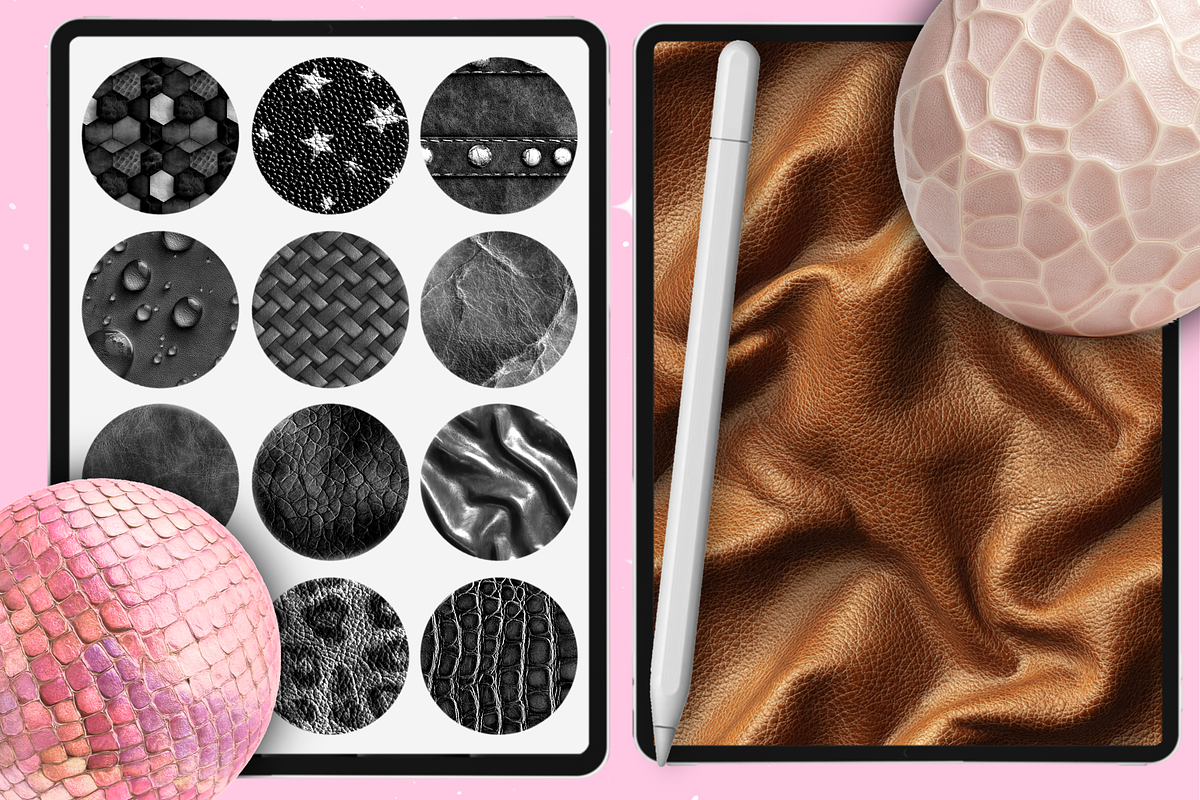 Procreate Leather Fabric brushes, a Brush Add-On by Revabrush (Photo 5 of 6)