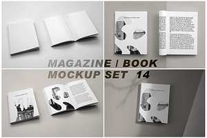 Magazine, Book Mockup Set