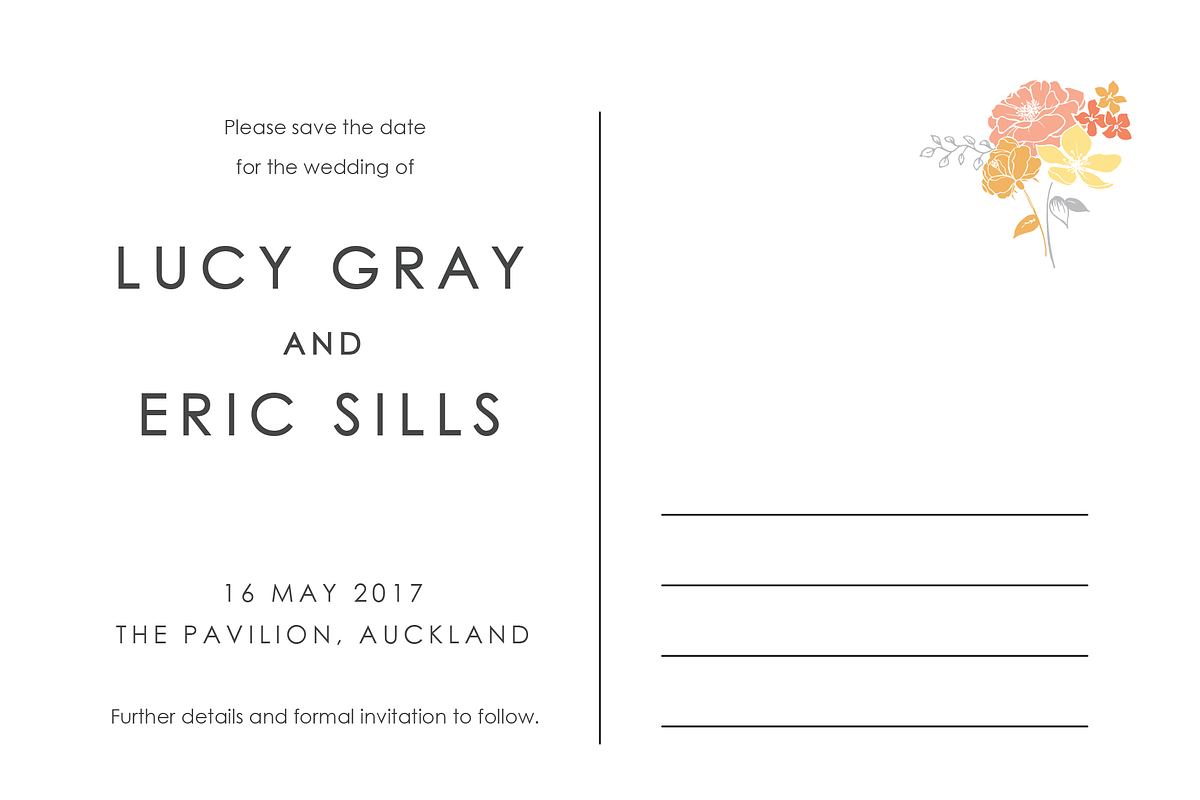 Floral Invitation - Save the Date, an Invitation Template by Interior Mockup Co (Photo 2 of 4)