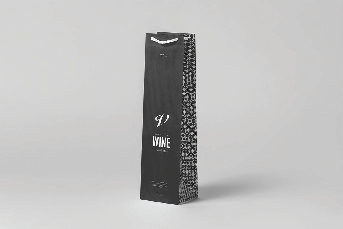 Wine Bag Mockup, a Packaging Mockup by DesignRushMarket (Photo 1 of 2)