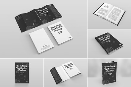 Dust Jacket Book Mockup