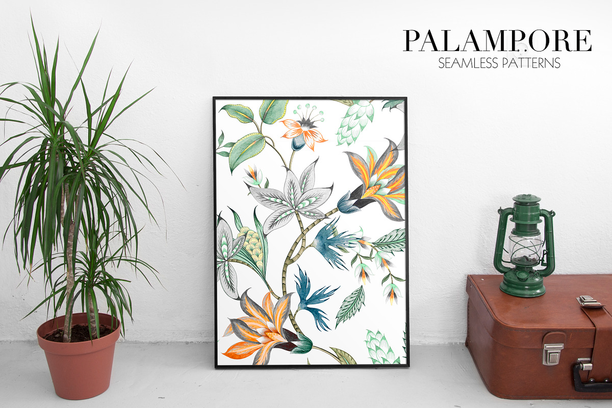 Palampore seamless watercolor print!, an Illustration by TSTUDIO (Photo 6 of 8)