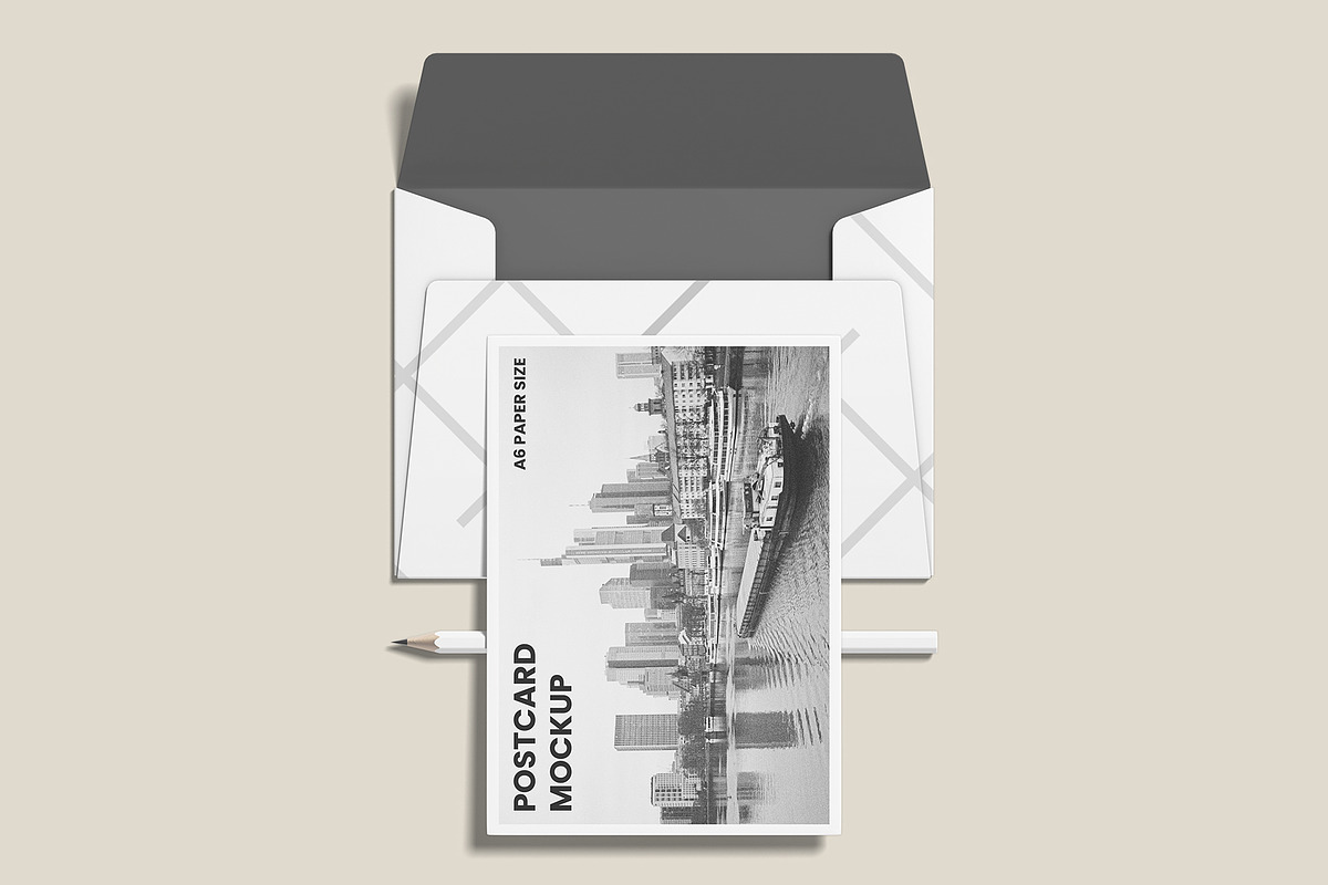 Postcard with Envelope Mockup, an Advertising Mockup by Compositing Studio (Photo 12 of 20)