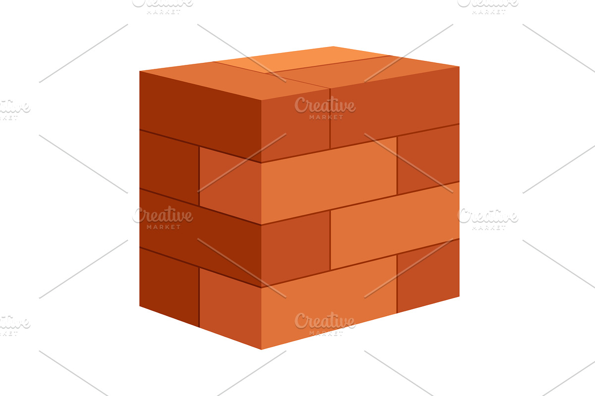Building material. Heap of red, an Object Illustration by Things for designers