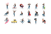 Cartoon Man – Set of 60 Poses, a Person Illustration by 3DMask (Thumbnail 5 of 6)