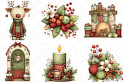 Whimsical Christmas Clipart, an Illustration by Black Bird Studio (Thumbnail 2 of 6)