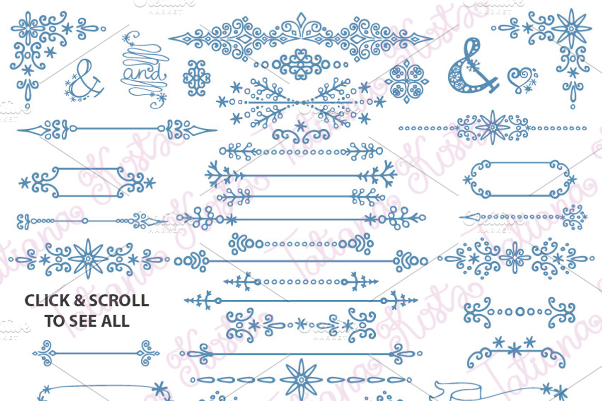 Winter borders,wreath frames,decor, a Decorative Illustration by Tatianakost49 (Photo 2 of 5)