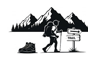 Hiking Adventure Silhouette Bundle, an Illustration by yasushie (Thumbnail 46 of 51)