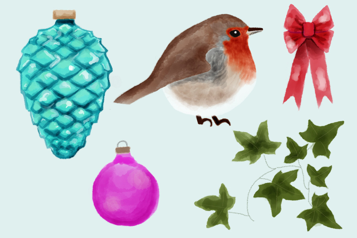Christmas Watercolors, an Illustration by Marmalade Moon (Photo 2 of 5)
