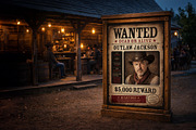 Vintage Wild West Wanted Poster, a Poster Template by BrandPacks (Thumbnail 2 of 6)